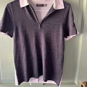 G/FORE MERINO WOOL ZIP NECK short sleeve SWEATER Fall 2022